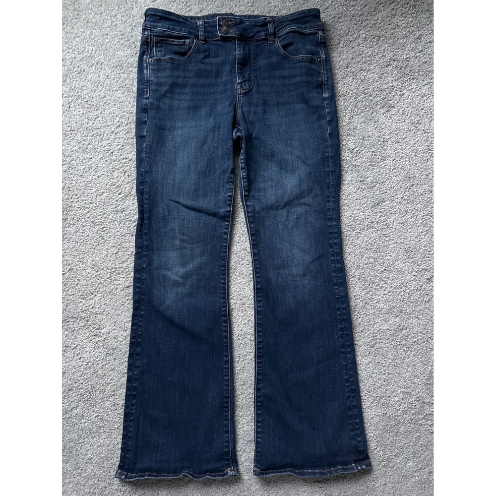 American Eagle Next Level Stretch Flare Jeans Dark Wash Womens 14 Regular